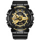 卡西歐CASIO男表 G-SHOCK大表盤雙顯黑金電子表多功能防震防水運動多功能手表 GA-110GB-1A黑金