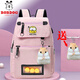 巴布豆 兒童書(shū)包女孩1-3-4-6年級小學(xué)生大容量背包女生多隔層輕便減負防潑水初中學(xué)生雙肩包韓版B5 流蘇粉色【大號】