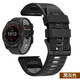 Mtin快拆硅膠表帶適用于佳明Garmin飛耐時(shí)Fenix5 6 7 5xplus6x7xPro戶(hù)外運動(dòng)手表帶 黑灰色 26mm