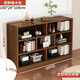 宜造（YIZAO）書(shū)架落地置物架小型書(shū)柜收納柜分層架臥室客廳置物柜儲物柜格子柜 【全后背板+深橡木色】100cm
