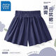 真維斯女童短褲夏季薄款中大童褲裙褲寬松花苞夏裝兒童棉褲子 【輕薄set8s】藏青褲ddt4rt 150 cm