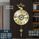 凱琴新中式全銅掛鐘現(xiàn)代簡(jiǎn)約家用客廳時(shí)鐘帶日歷電波自動(dòng)對(duì)時(shí)掛墻鐘表 全銅中號(hào)9119無(wú)日歷-鮑魚(yú)貝殼盤(pán) 1cm 手動(dòng)調(diào)時(shí)機(jī)芯（保10年）