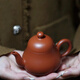 潮州紫砂壺原礦朱泥手拉沖茶壺120ml梨形壺功夫茶具沖罐泡茶小壺 章敏梨形手拉壺