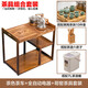 茶桌家用小茶臺客廳茶室實(shí)木移動(dòng)帶輪茶幾茶車(chē)陽(yáng)臺燒水泡茶小桌子燒水壺茶具一體套裝 茶色茶藝茶車(chē)+全自動(dòng)電器+哥窯茶具套裝