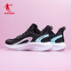 喬丹運動(dòng)鞋女鞋夏季咻輕速科技網(wǎng)面透氣學(xué)生跑步鞋子女 黑色/薄霧紫 35.5