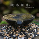 水缽石雕噴泉涌泉水景日式流水盆庭院戶(hù)外流水石缽擺件水幕墻跌水 黑色 定制款式聯(lián)系客服（不要直接拍）