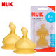 NUK德國(guó)進(jìn)口乳膠嬰兒奶瓶奶嘴寬口徑新生兒0-6個(gè)月及以上一歲寶寶用 乳膠6個(gè)月以上 M號(hào) (中圓孔)