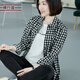 橫行道2026新款格子長(cháng)袖襯衫外套女士上衣襯衣棉質(zhì)休閑寬松春裝 黑白格 L