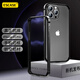 ESCASE 蘋果14pro手機邊框殼iPhone14pro防摔保護套保護邊框 加厚軟內(nèi)襯硬外殼男女 曜石黑