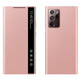 艾米珈 三星note20 ultra手機保護殼note20智能鏡面翻蓋保護套5g版全包防摔皮套 三星Note20ultra-迷霧金