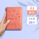 加厚印花筆記本高顏值A5皮質(zhì)記事本學(xué)生文藝精致復古課業(yè)本日記本辦公用工作手冊A6隨身會(huì )議記錄本護士口 【A6】粉色