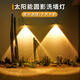 銳易太陽(yáng)能庭院燈戶(hù)外壁燈洗墻照明高亮花園別墅射燈民宿大門(mén)口圍墻燈 加大單燈-圓影-暖光（4個(gè)裝）