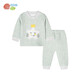 貝貝怡【官方發(fā)售】寶寶保暖內衣套裝夾棉家居服男童女童中秋衣秋褲 淺綠 110 （建議年齡3-5歲）