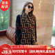 曼琪魅雅圍巾女保暖秋冬季時(shí)尚韓版可愛(ài)網(wǎng)紅字母仿羊絨百搭學(xué)生圍脖女披肩 經(jīng)典咖色