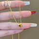 小金屋珠寶5G黃金愛心項(xiàng)鏈小桃心吊墜心形鎖骨鏈套鏈金小光珠項(xiàng)鏈送女友禮物 黃金小桃心項(xiàng)鏈 金重約4.0g