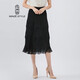 名師路夏裝新款清新簡(jiǎn)約優(yōu)雅隨性日常上街通勤半身裙 黑色 L