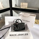 MACK JANKLES香港潮牌CK女包2023新款輕奢真皮女士百搭磨砂手提小方包女斜挎包 黑色