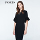 PORTS寶姿 新品 女裝優(yōu)雅立體釘珠裝飾修身連衣裙LN8D010KWB008 黑色 XS (2)