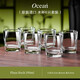 Ocean進(jìn)口玻璃杯家用待客杯子喝水綠茶杯果汁啤酒杯耐熱高檔套裝 四方295ml*6只