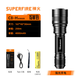 神火（SupFire） 神火C8強光手電筒多功能T6可充電LED戶外騎行家用防水超亮遠射 C8-H白光（15瓦+1節(jié)電池+線