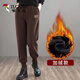 啄木鳥(niǎo)加絨加厚運動(dòng)褲女秋冬季2025新款保暖衛褲寬松束腳哈倫休閑褲子 咖啡【加絨款】 XL 【120-140斤】