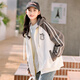 羅蒙（ROMON）街頭風(fēng)棒球服短外套女春秋季2026新款少女青少年休閑連帽衛衣 咖色 XL
