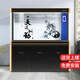 博宇（BOYU）龍魚(yú)缸底濾 懶人生態(tài)客廳家用中大型水族箱 大氣前臺魚(yú)缸 鈦金加黑 EAF-1000:1000*400*1460