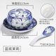 古艾  蒸碗日式手繪陶瓷餐具家用餐廳釉下儲(chǔ)物罐子蓋盅燕窩燉盅帶蓋蒸碗 特惠裝3件套組合C 藍(lán)底茉莉