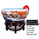 牧溪源景德鎮陶瓷魚(yú)缸養魚(yú)盆大號造景客廳家用辦公室烏龜缸循環(huán)流水擺件 小號鴻運當頭