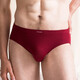棉文化男士?jì)妊潫o(wú)痕三角褲透氣薄單層80支3D沖模 棗紅（中腰） 2XL