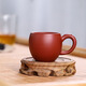 陶曦宜興紫砂杯小茶杯品茗杯純手工單杯主人杯帶把功夫茶具小口茶杯子 大紅袍帶把款