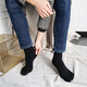革斤威五指襪男羊毛中筒秋冬款加厚吸汗保暖純色分趾襪子 羊毛五指襪男3雙裝