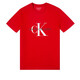 Calvin Klein卡爾文·克萊恩 CK男士短袖T恤 夏季衣服男裝 休閑純棉圓領(lǐng)半袖男 大標41VM883-紅色 XL (建議90-100kg)