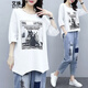 艾珠兒休閑褲女裝套裝女2025夏季新款韓版牛仔寬松休閑夏天兩件套套裝褲 白色 L