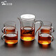 玉蘭香 加厚耐高溫全玻璃泡茶壺過(guò)濾內(nèi)膽沖茶器紅茶泡綠茶泡辦公室功夫茶具小號(hào) 03款茶壺250ML透明把手+4杯