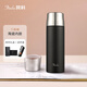 梵科（Fanke）高檔保溫杯陶瓷內(nèi)膽燜茶杯戶(hù)外水杯車(chē)載鈦濾網(wǎng)隨身泡茶杯禮物杯子 梵器燜泡杯-素雅黑 500ml