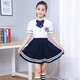 馬櫻紅雨 中秋中小學(xué)生大合唱表演服裝六一兒童合唱團朗誦演出服英倫風(fēng)校 女款短袖套裝【+長(cháng)筒襪+領(lǐng)結+徽章】 150 /建議身高140厘米左右