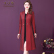 王小鸭春季女风衣大衣新款红色复古设计感优雅轻奢洋气外套 红色 L