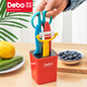 Debo德鉑不銹鋼廚房工具水果刀具剪刀瓜刨五件套-紅色