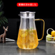 76茶業(yè)涼水壺耐熱高溫玻璃杯冷水壺北歐家用大容量錘紋果汁杯水壺茶具 麥穗錘紋壺 1500ml 1只