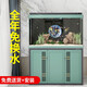 森森（SUNSUN）【包安裝】魚(yú)缸大型超白玻璃金魚(yú)缸客廳落地水族箱免換水底濾魚(yú)缸 1.2米長(cháng)41.5加寬底濾(庫里藍)帶養魚(yú)禮包
