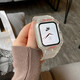 PENC IWATCH適用蘋果手表apple watch s9/8/7新款一體表帶運(yùn)動iwatch6/5/4非原裝se2男女裝甲創(chuàng)意表殼專用配件 電子風(fēng)-透白【一體表帶】 42/44/45mm表盤通用