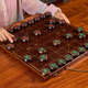 冠小二象棋中國(guó)象棋兒童實(shí)木帶木質(zhì)棋盤(pán)成人大號(hào)便攜式棋子金絲楠木黑檀 50#黑檀木套裝