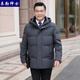 泰勒紳士中老年羽絨服男短款加厚爸爸冬裝新款外套 灰色 L 175/建議120-140斤穿