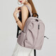 辰熙新款雙肩包女包女神節旅行背包多功能商務(wù)電腦包輕便女士背包 灰粉色小號（可裝14寸筆記本）