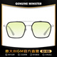 GENUINE MINISTER GM太陽鏡復(fù)古羅心克雙梁板材近視眼鏡男可配度數(shù)素顏網(wǎng)紅墨鏡 GM-Vinnie【黑框漸變綠】