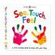 See, Touch, Feel 觸覺(jué)視覺(jué)嗅覺(jué)感官認知 內附小鏡子 英文原版 親子互動(dòng)游戲書(shū) 觸摸紙板書(shū)