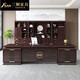 三顆家具 實(shí)木老板桌辦公桌椅組合新中式總裁桌簡(jiǎn)約現代大班臺辦公家具 2米班臺