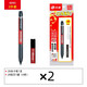 天卓好筆（T） 高考文具套裝答題卡專(zhuān)用電腦閱卷讀卡準確2B涂卡筆中考2b鉛筆考試多件學(xué)生研究生教師 【橢圓桿1支筆+1罐芯】組合裝×2套