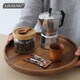 LIUIUSU實(shí)木圓形托盤(pán) 加厚胡桃木整木手工圓盤(pán) 加大號木質(zhì)茶盤(pán)干果盤(pán)深盤(pán) 加大號加厚整木圓盤(pán)（30cm*3cm）